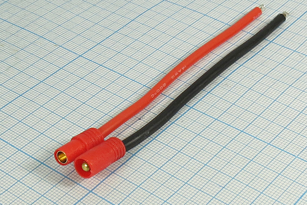 гн/шт пит DC HXT3,5\2C\\каб\L10см\[3,5RED BANANA]
