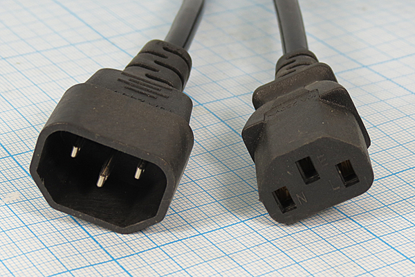 шнур шт IEC C14-гн IEC C13\2,9м/3x0,75\\удл комп\\ шнур шт IEC C14-гн IEC C13\2,9м/3x0,75\\удл комп\\