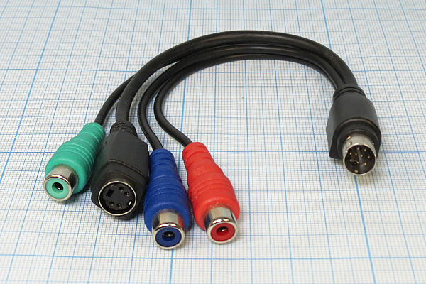 шнур шт miniDIN 9P-гн miniDIN 4+гн RCAx3\0,2м\Ni/п шнур шт miniDIN 9P-гн miniDIN 4+гн RCAx3\0,2м\Ni/п