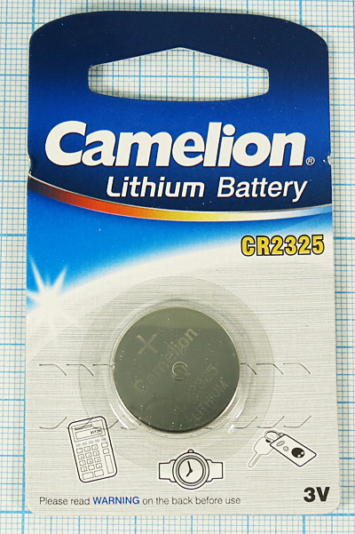 бат 3В\ 200мАч\23,0x2,5\Li\CR2325\CAMELION бат 3В\ 200мАч\23,0x2,5\Li\CR2325\CAMELION