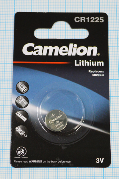 бат  3В\  50мАч\12,5x2,5\Li\CR1225\Camelion
